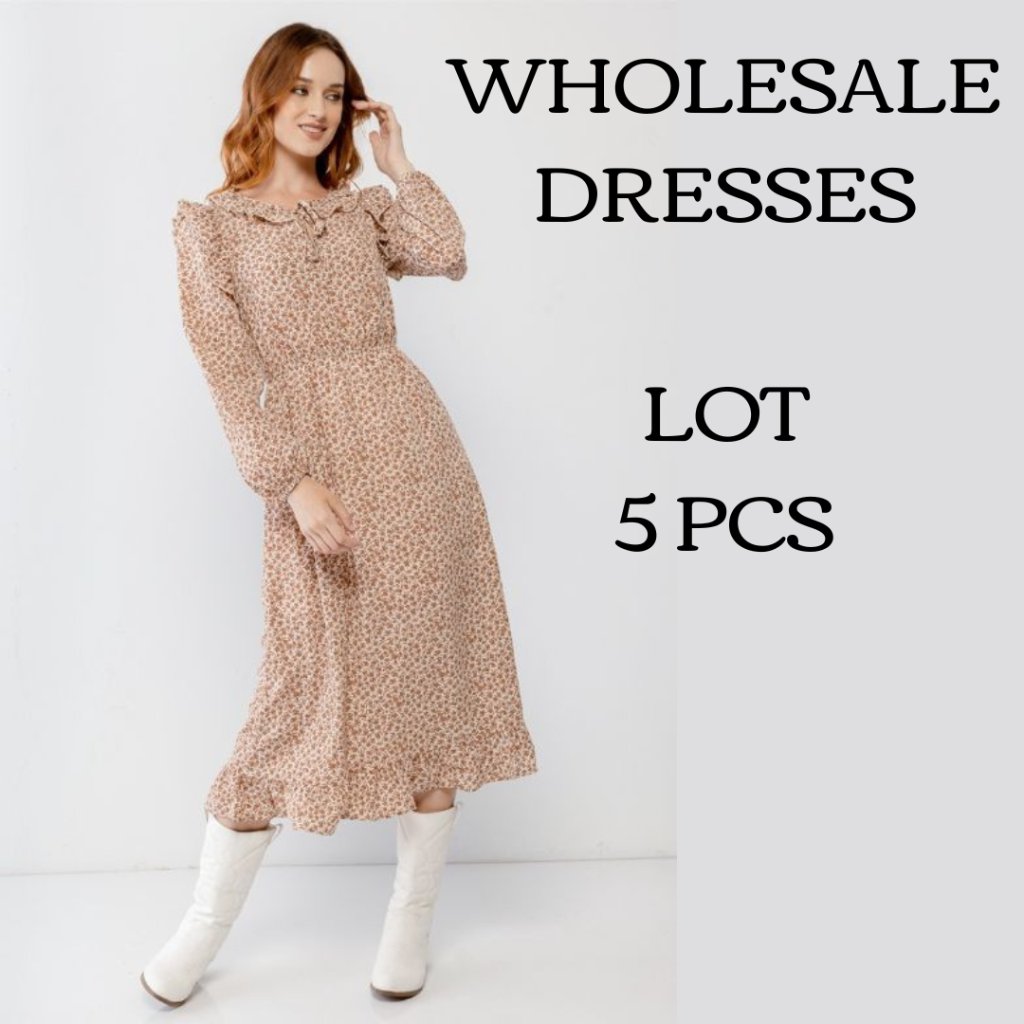 Very J Long Sleeve Floral Wholesale Dresses